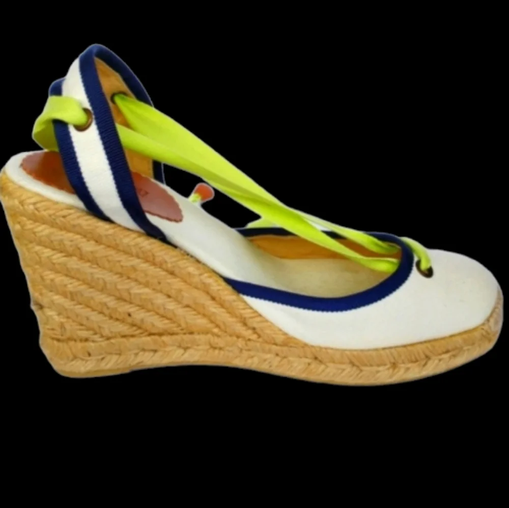 J Crew Lace Up Espadrille Wedges